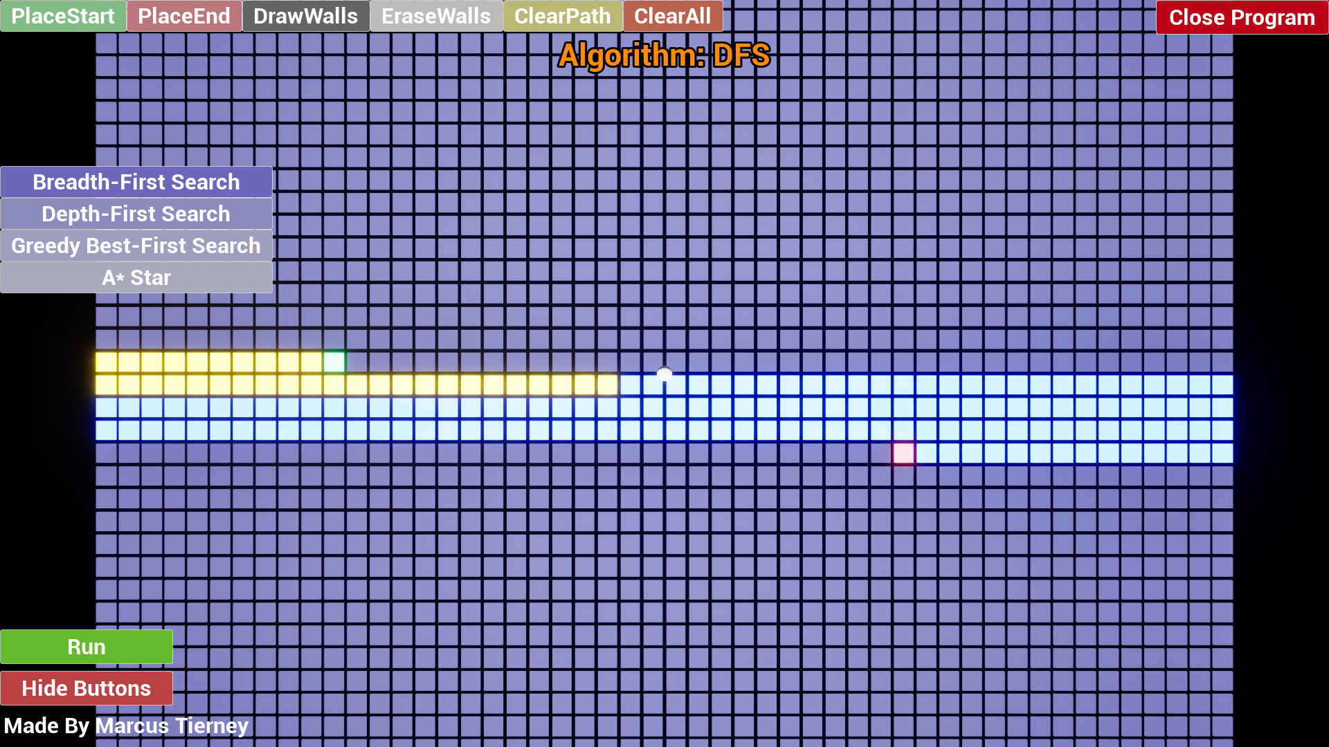 Pathfinding Visualizer by marcustierney