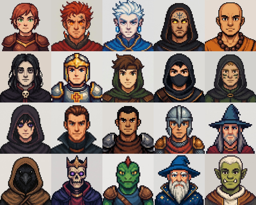 Rpg Character Front View 100 Fantasy RPG Character Portraits — 20+ Races & Classes, 4 ...
