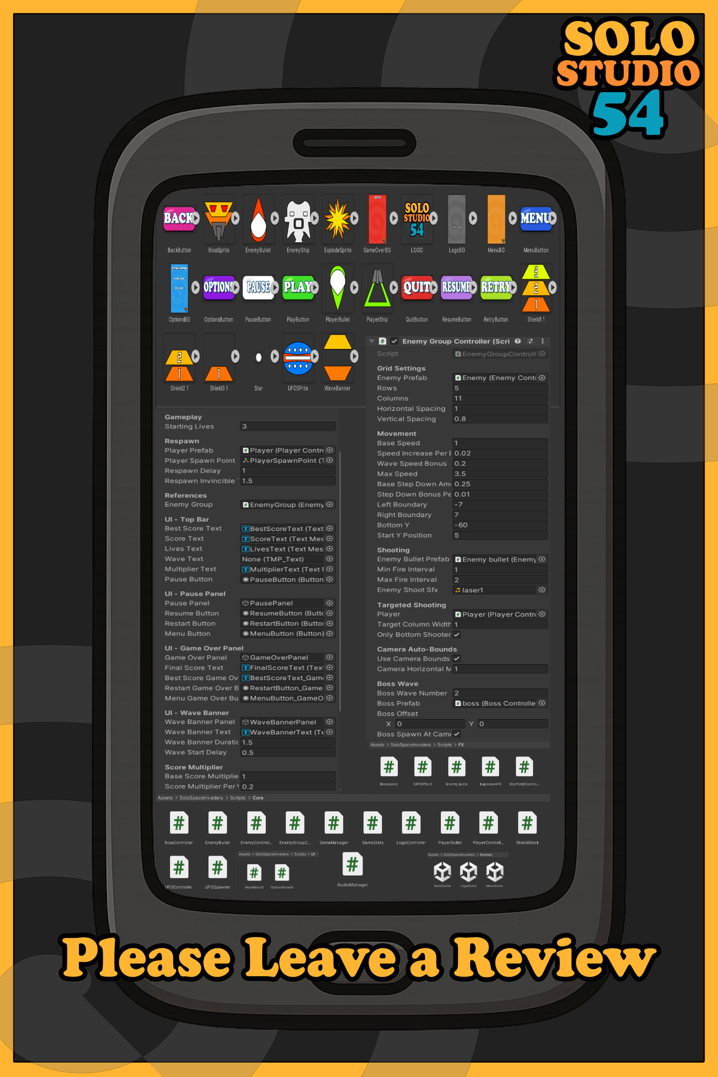 Solo Space Invaders - Game Template by Solo Studio 54