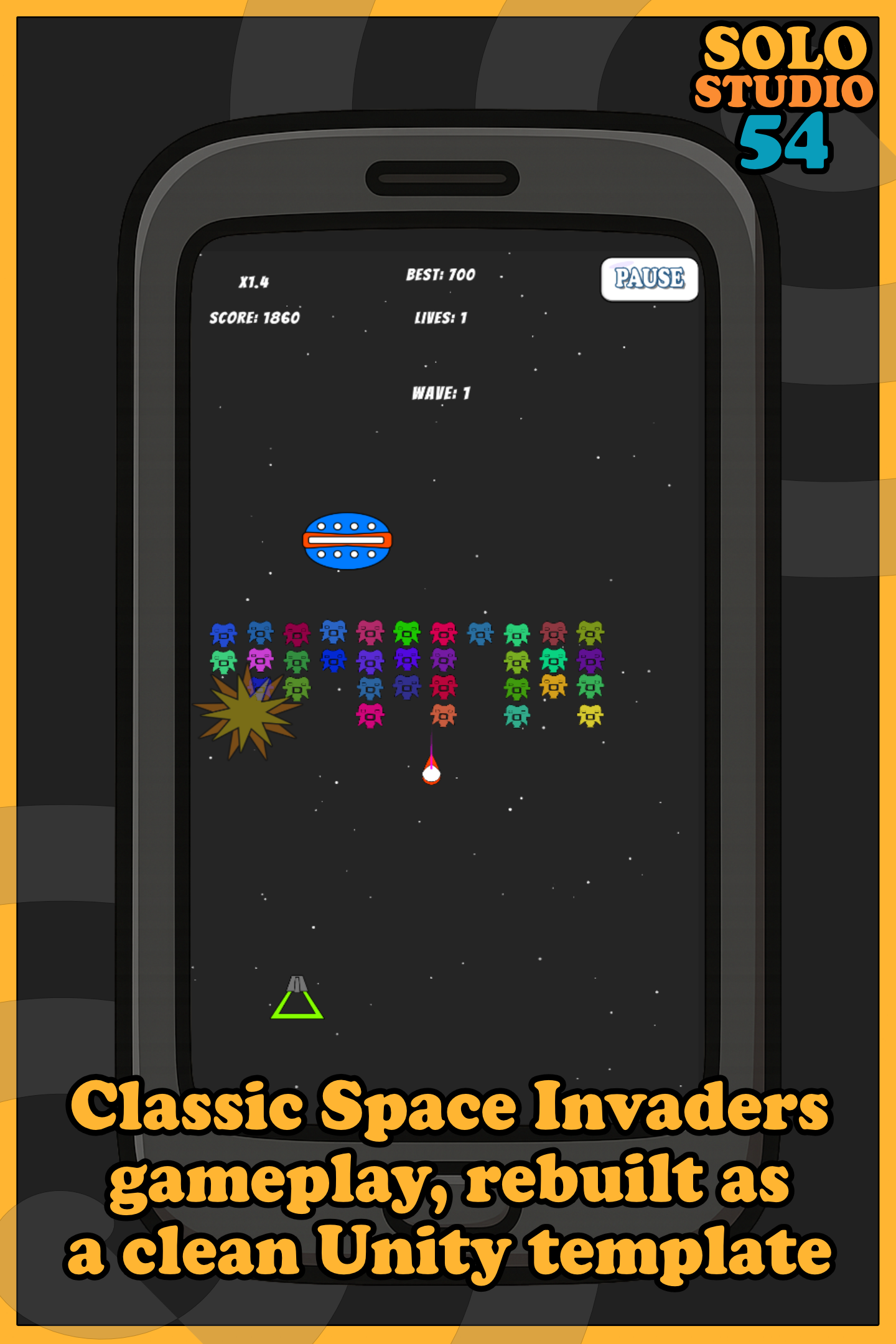 Space Invaders Simple Solo Space Invaders - Game Template by Solo Studio 54