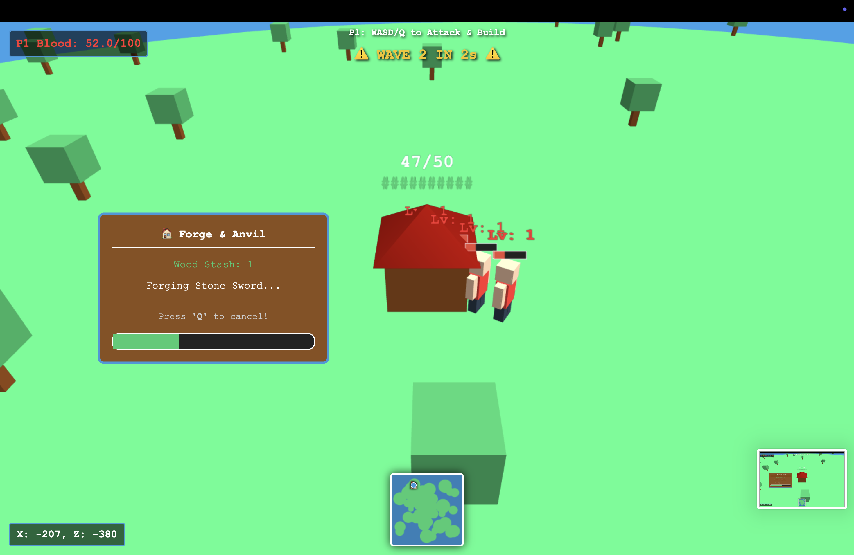 Screenshot 5 for 3D Voxel World - Base Defence