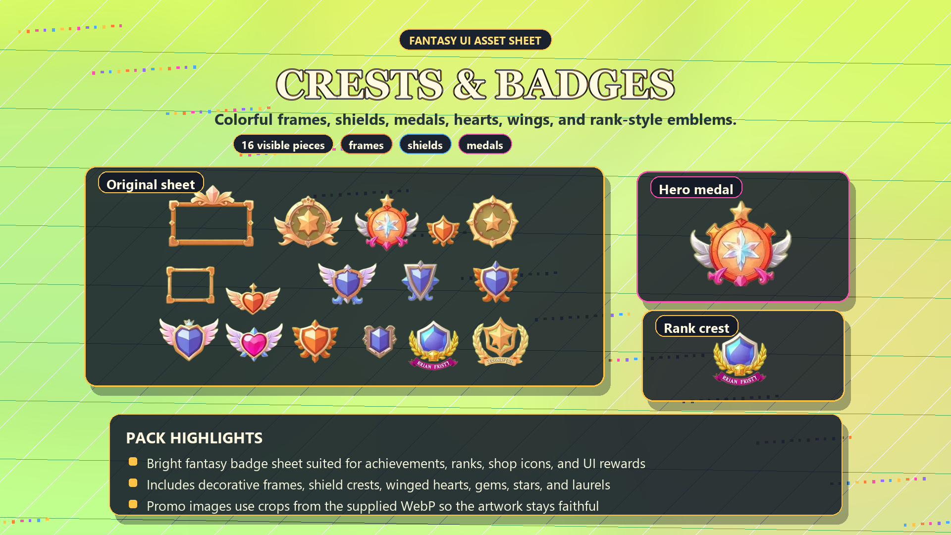 Ui Rank. Display Fantasy Ranked UI Pack – Leaderboard Frames & Emblems (16 PNG) by ...