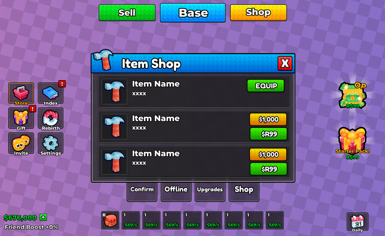 [+14 FRAMES] Roblox Scripted UI Stud Pack by LivvysOrchard