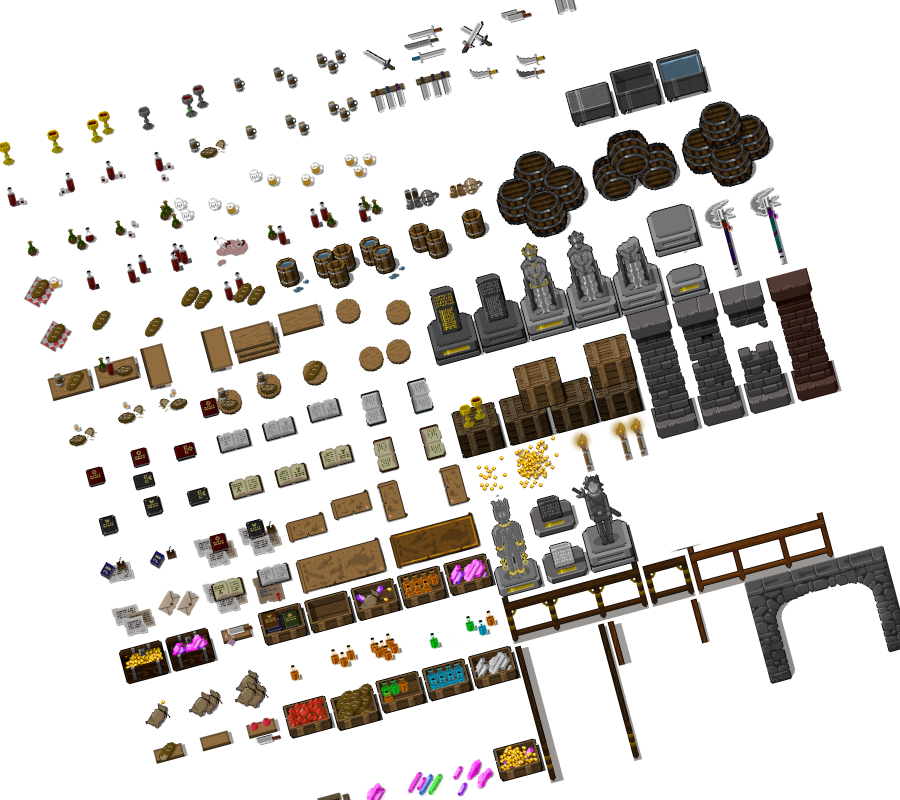 48x48 RPG Interiors Tileset pack - Complete Medieval Pixel Art Assets ...