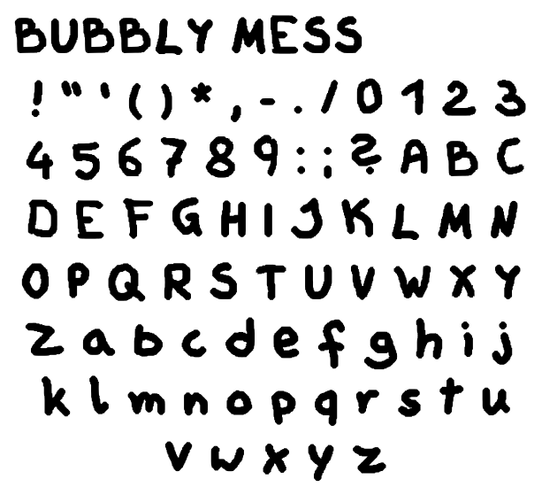 Bubbly Mess Font by Gabl