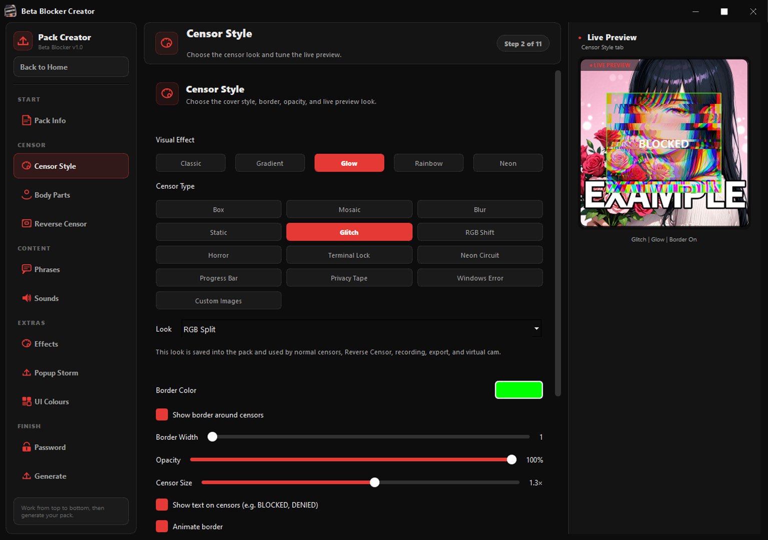 Screenshot 3 for Beta Blocker Pack Creator Tool