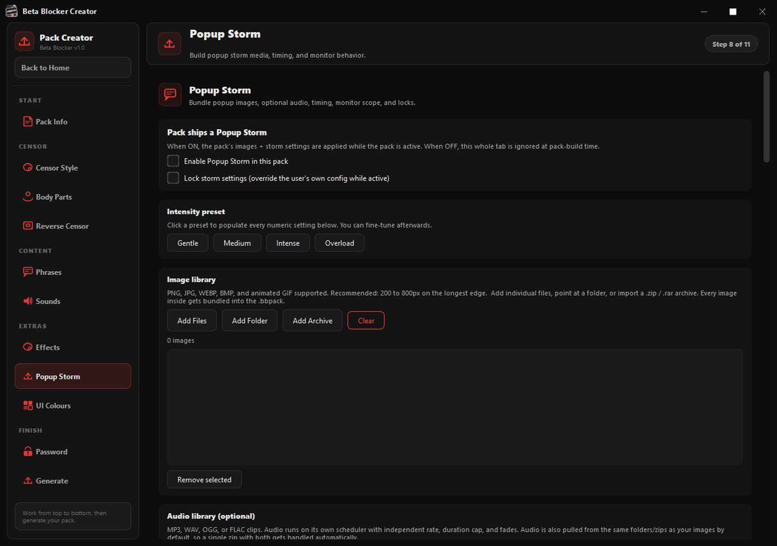 Screenshot 7 for Beta Blocker Pack Creator Tool