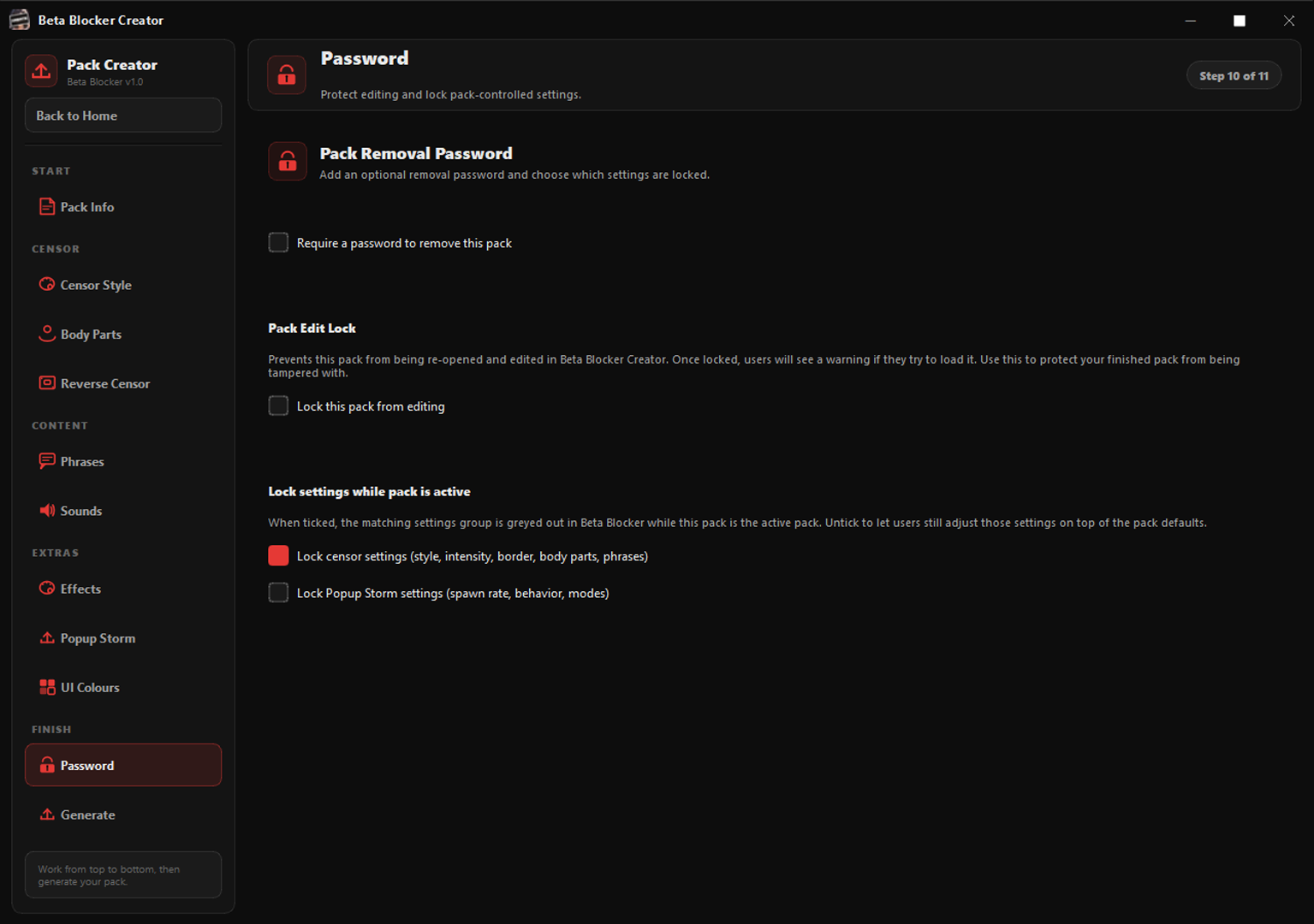 Screenshot 8 for Beta Blocker Pack Creator Tool