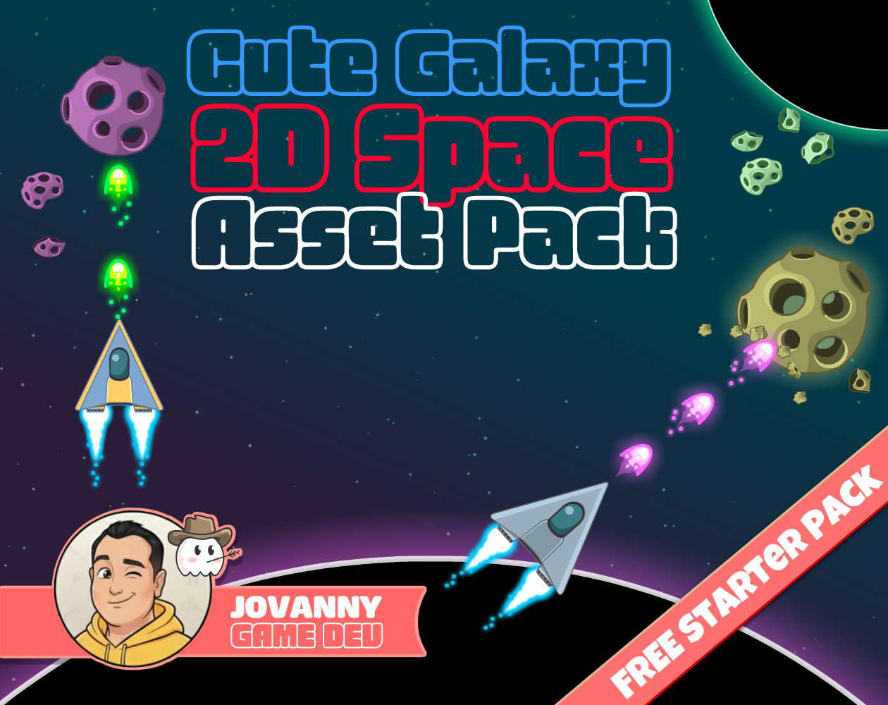 Cute Galaxy 2D Space Asset Pack by Jovanny Game Dev