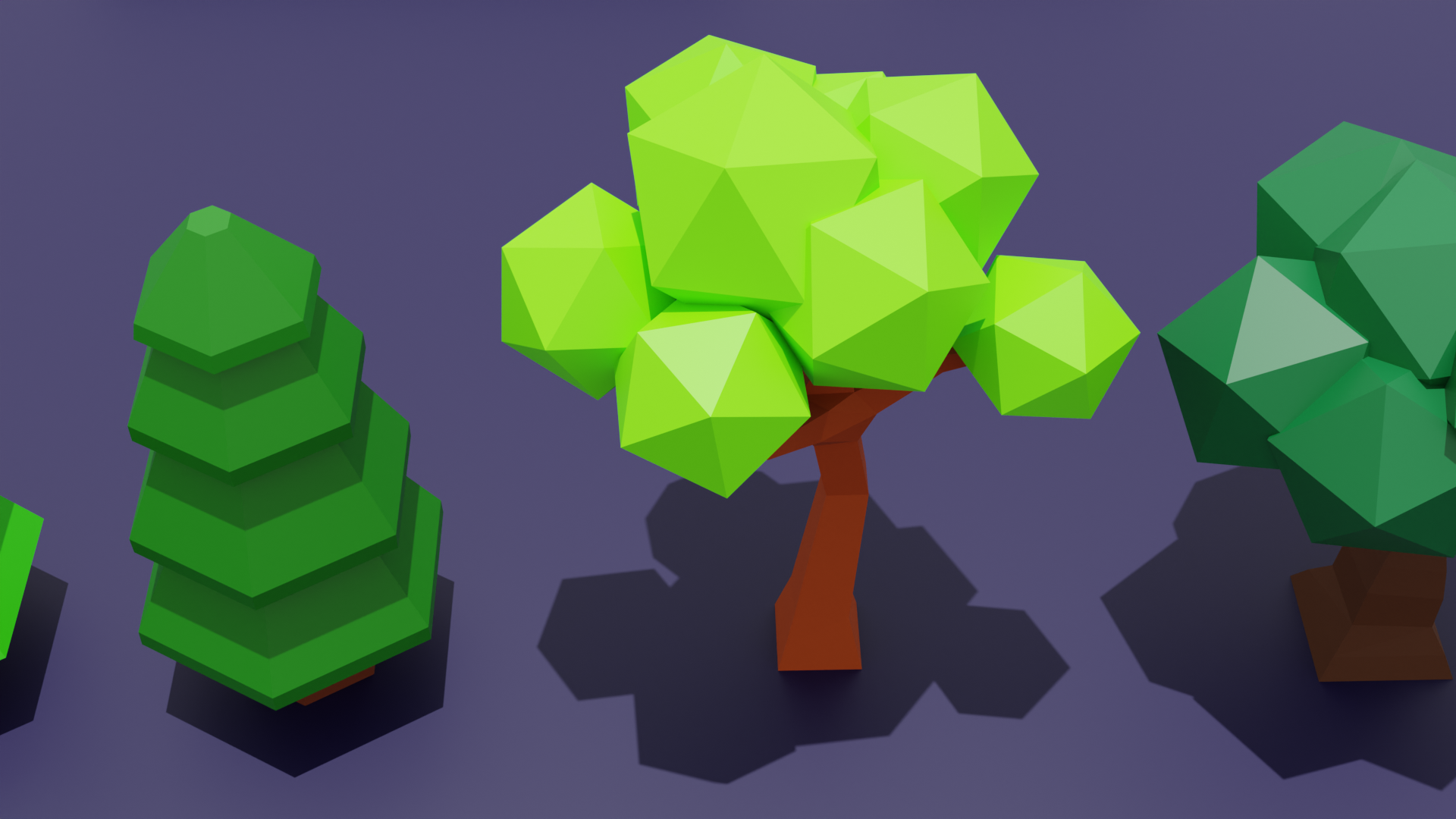 Low Poly Nature Forest Pack – Trees, Bushes & Terrain Tiles (FBX, OBJ ...