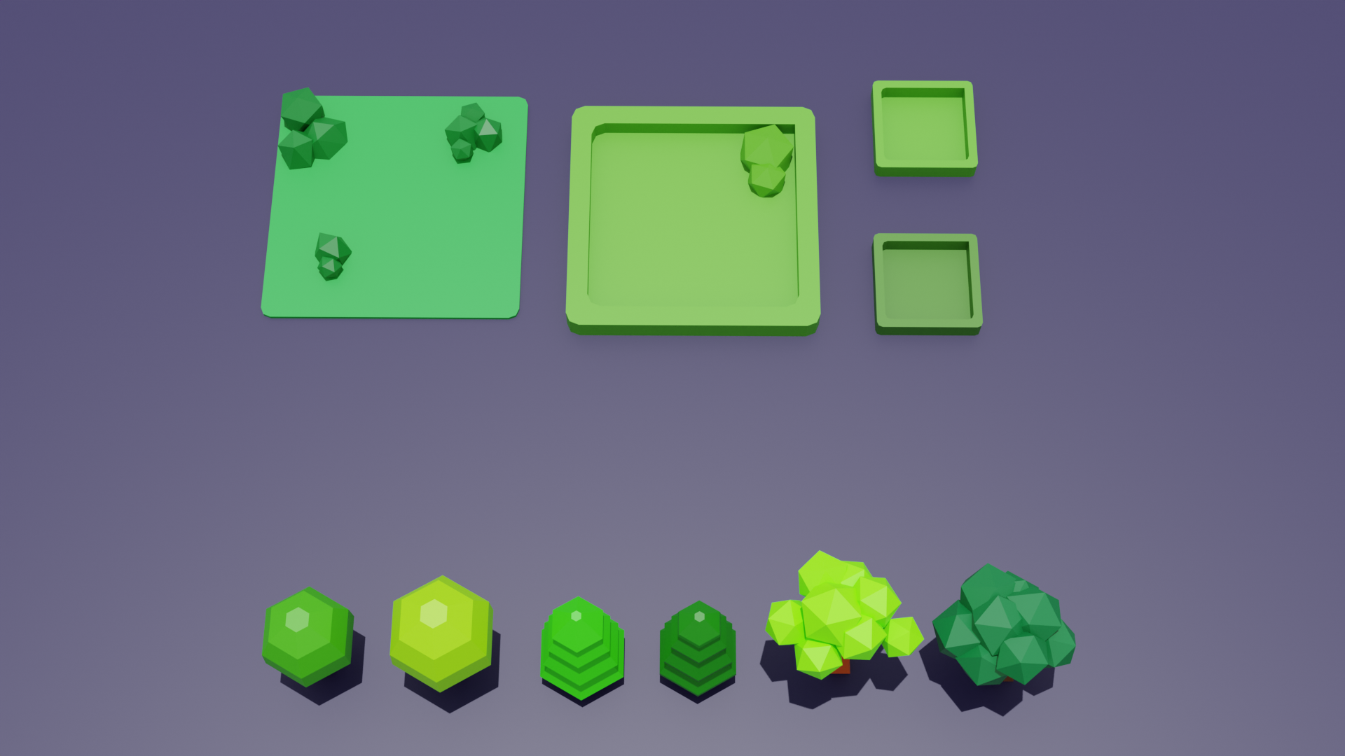 Low Poly Nature Forest Pack – Trees, Bushes & Terrain Tiles (FBX, OBJ ...