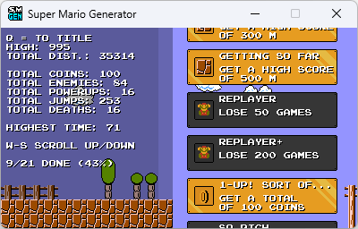 Super Mario Generator [v1.23] by quinglequam games
