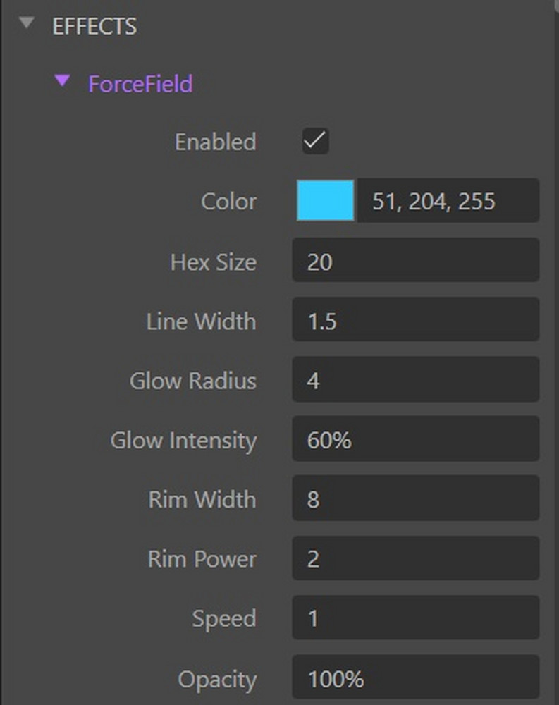 Hex Force Field Effect for Construct 3 by Jonasz O.