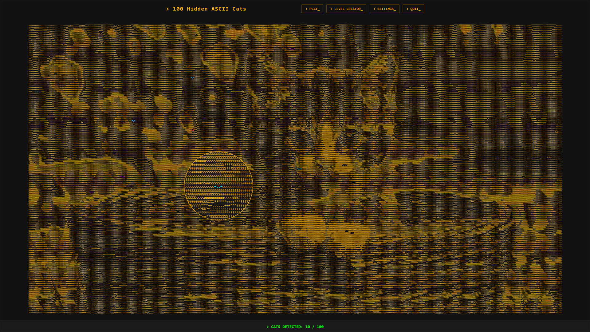 Screenshot 4 for 100 Hidden ASCII Cats