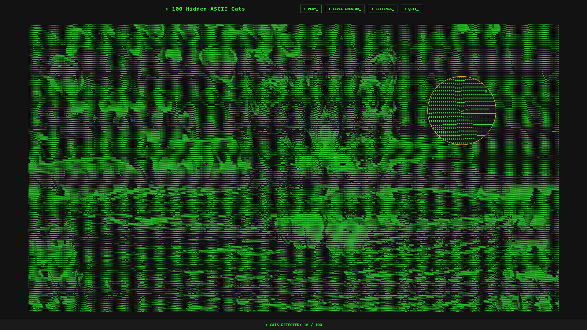 Screenshot 3 for 100 Hidden ASCII Cats