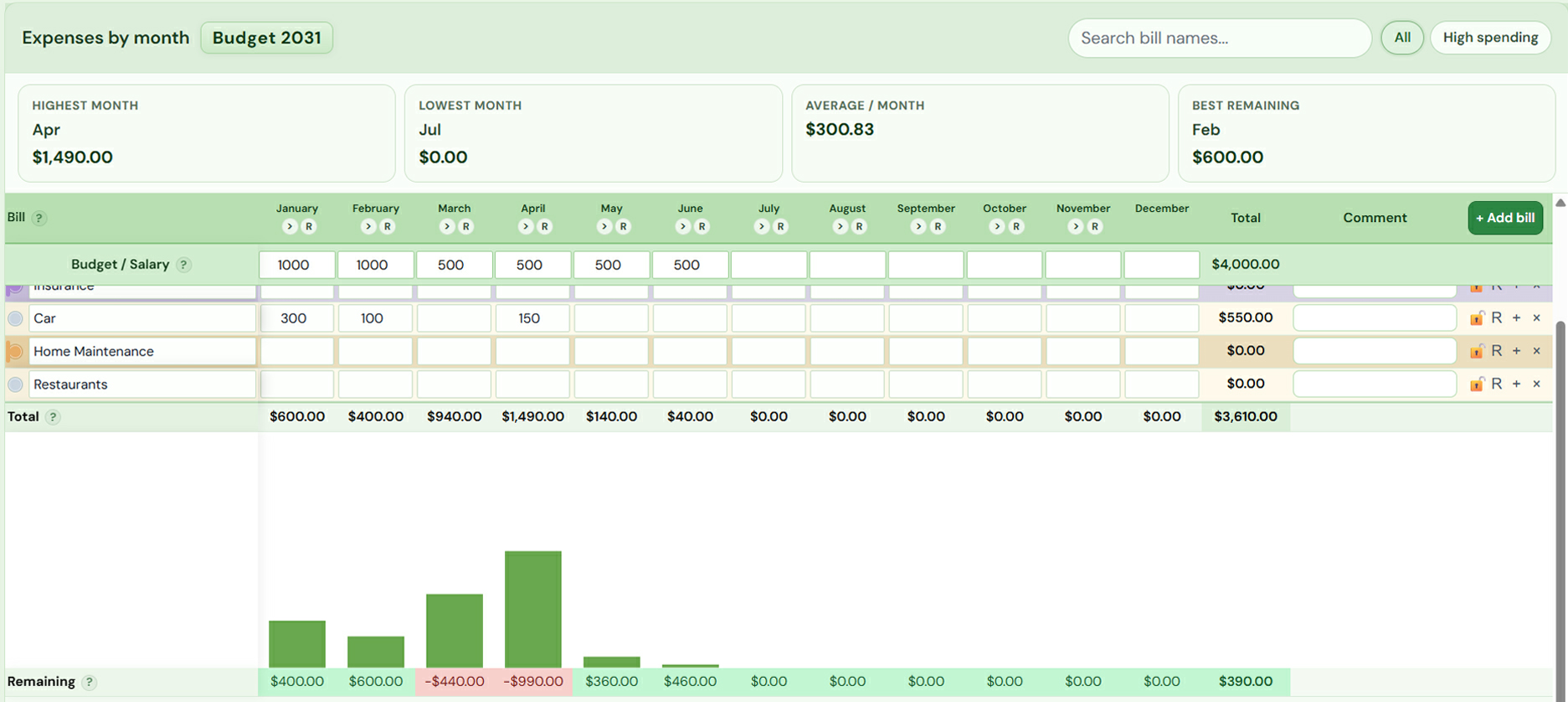 Screenshot 2 for NAS Budget Manager