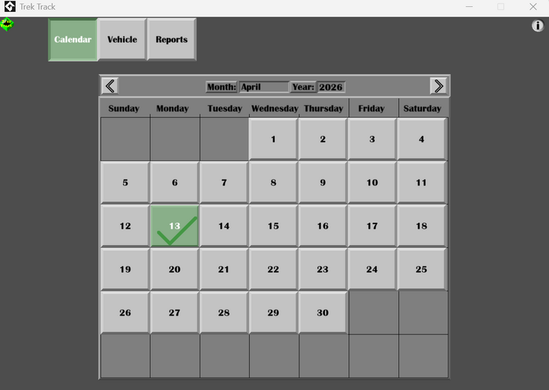 Calendar widget