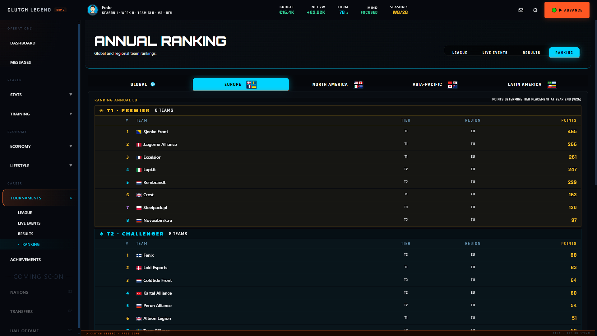 Screenshot 4 for Clutch Legend: FPS Career Simulator (DEMO)