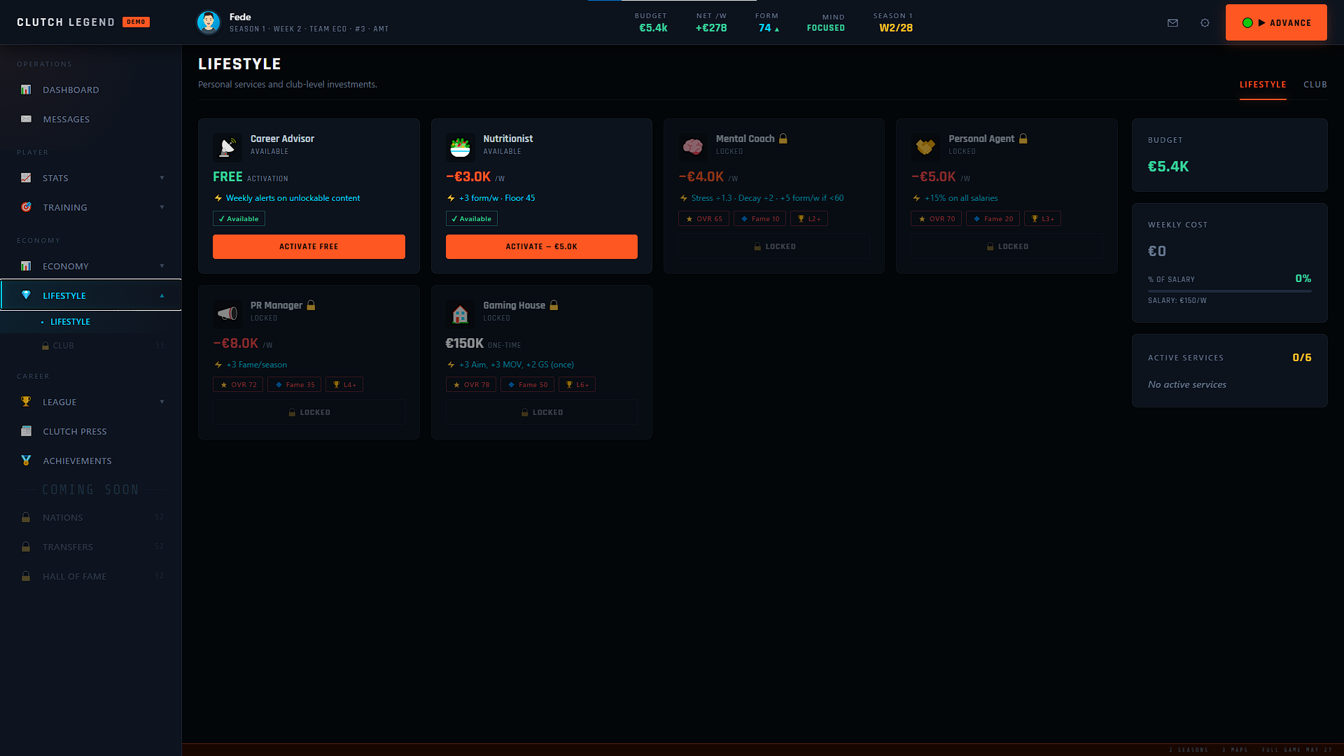 Screenshot 7 for Clutch Legend: FPS Career Simulator (DEMO)