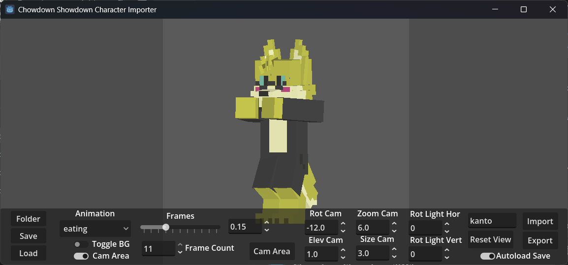 Screenshot 2 for Chowdown Showdown 3D Character Converter