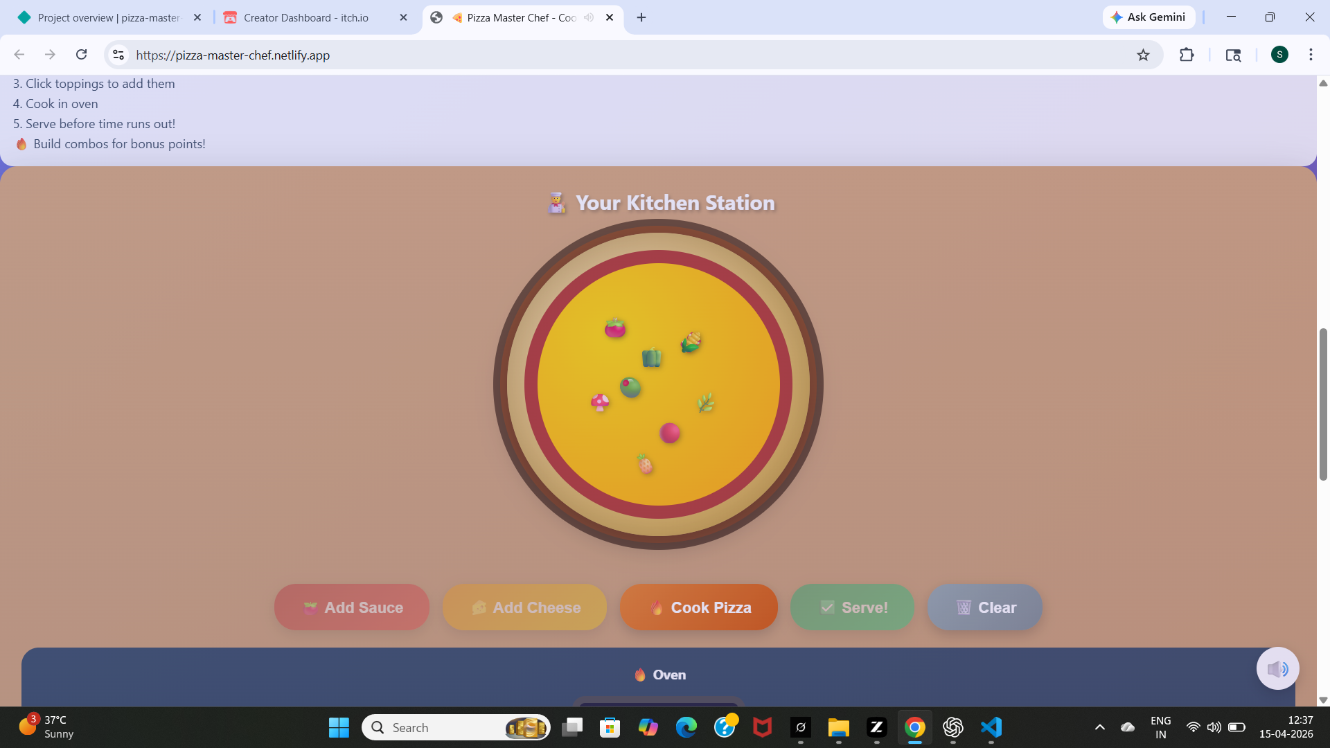 Pizza Cooking Game – Complete HTML5 Source Code (No Backend) by ...