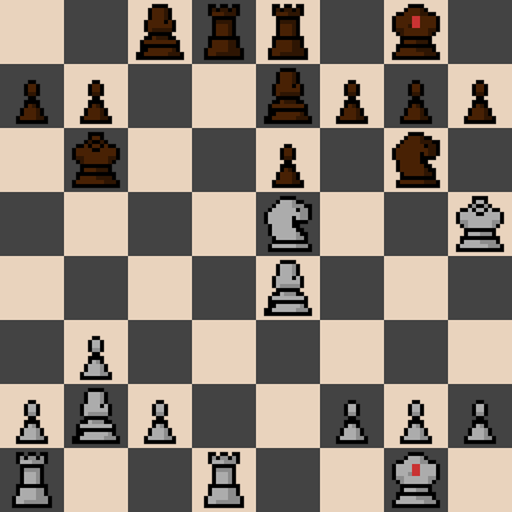 Chess Set & Chess Pieces 16x16 by PetalByte