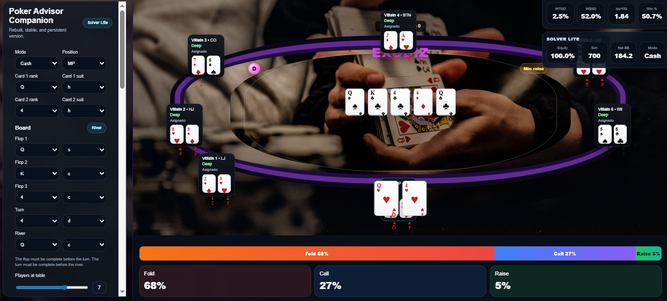 Screenshot 4 for Texas Hold'em Poker Advisor Companion