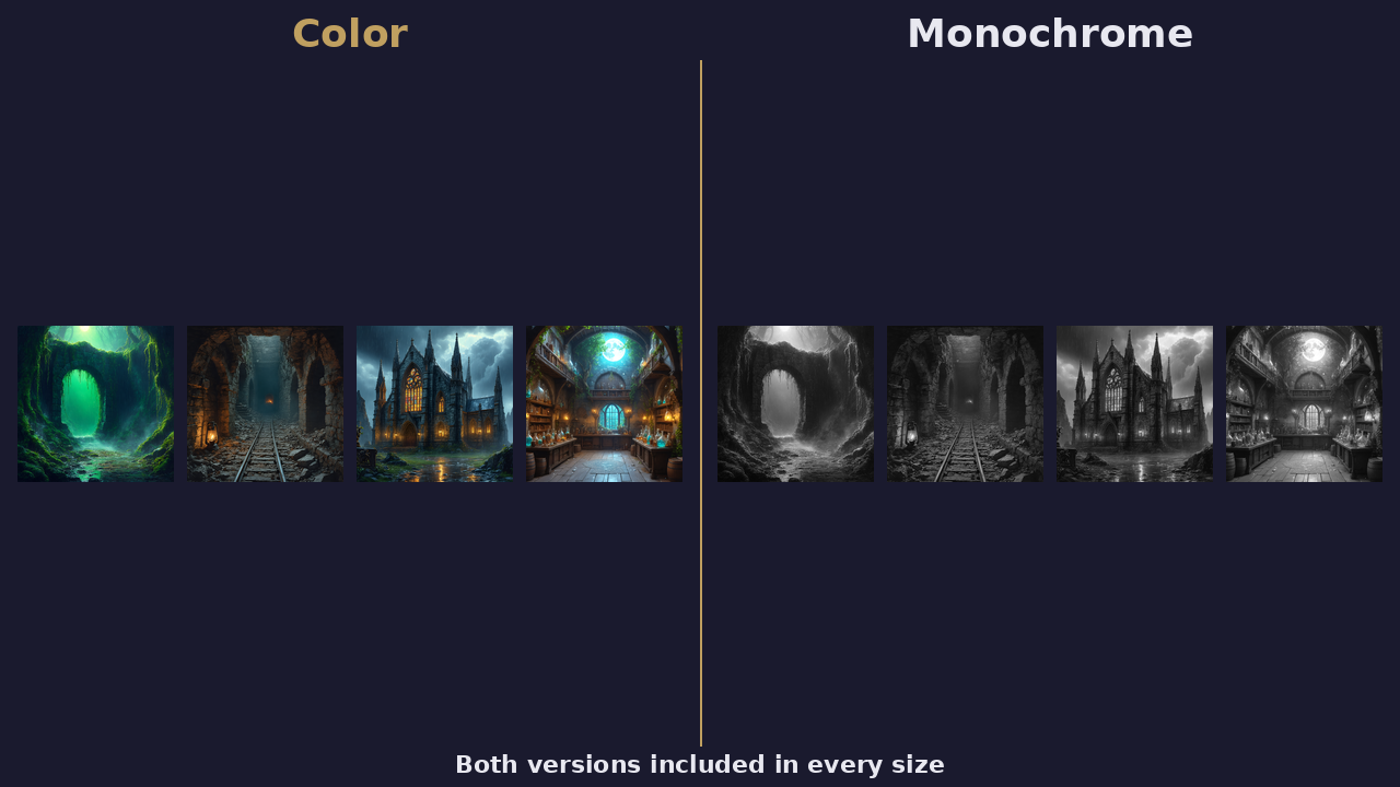 Fantasy Background Tokens — Free Sample by NewAITees — AI Game Assets