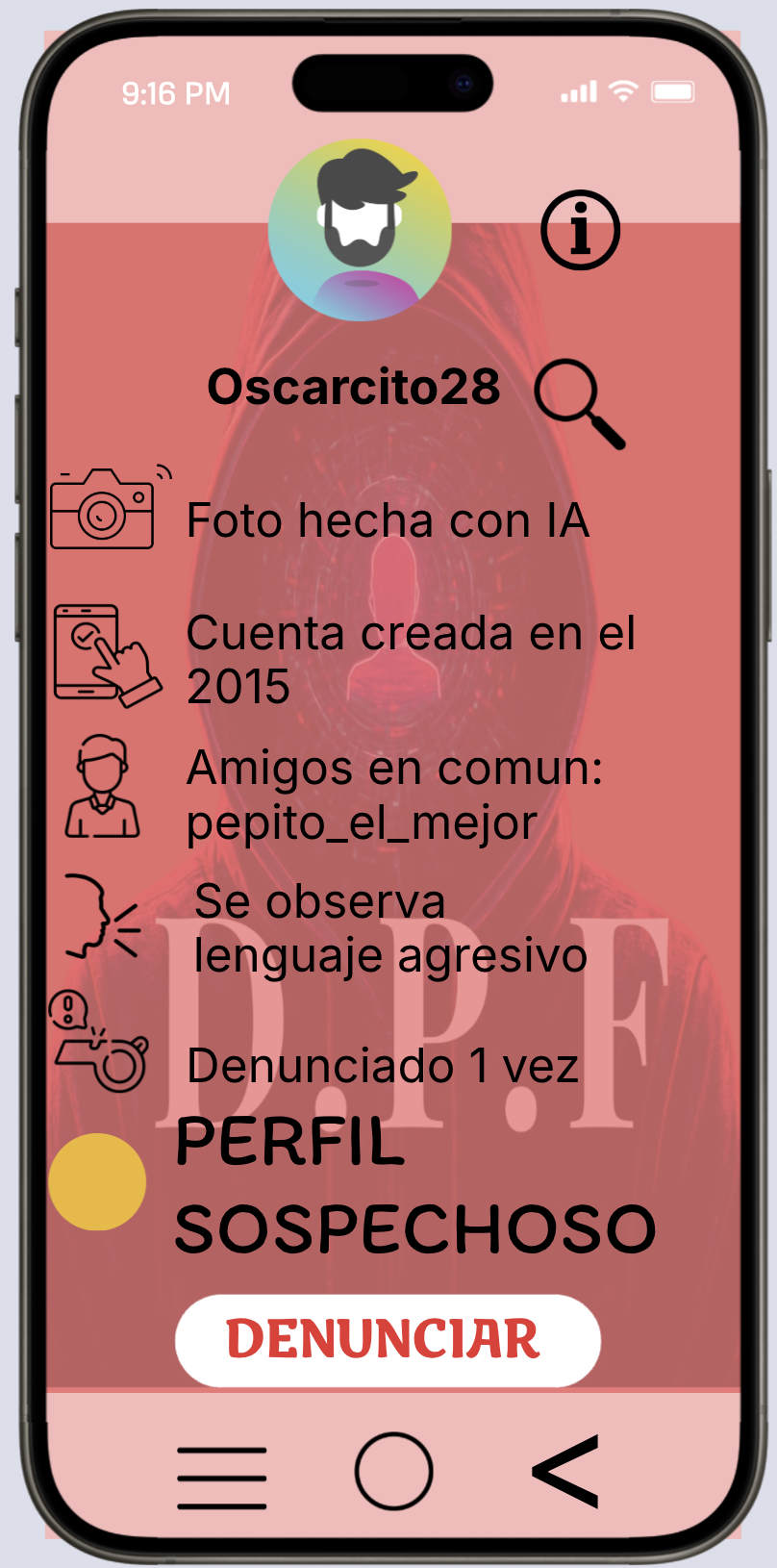 Screenshot 3 for D.P.F Detector Perfiles Falsos
