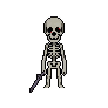 Skeleton Warrior Pixel Art (64x64) – Free RPG Asset by WilCb