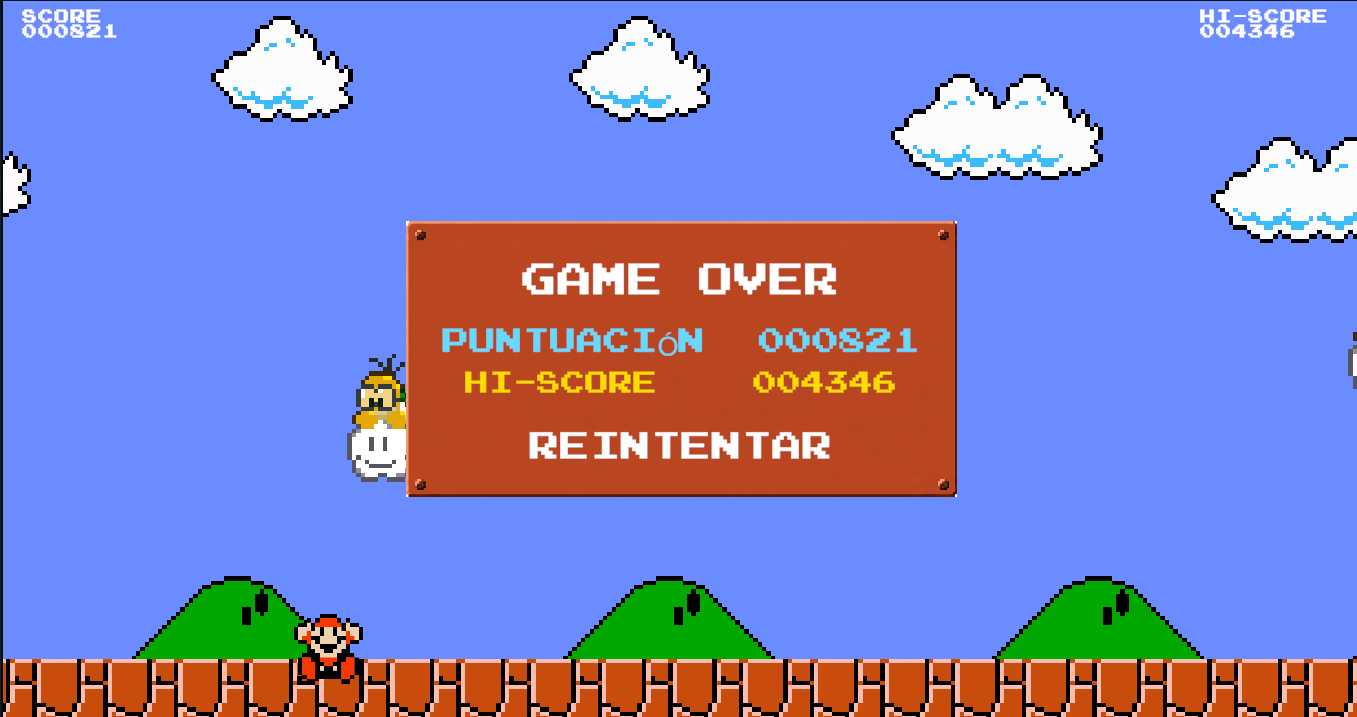 Pantalla de Game Over