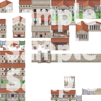 Pixel Rome Roman Empire Pixel Art Tileset by Cute SCKR