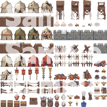 Pixel Rome Roman Empire Pixel Art Tileset by Cute SCKR