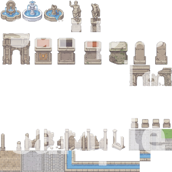 Pixel Rome Roman Empire Pixel Art Tileset by Cute SCKR