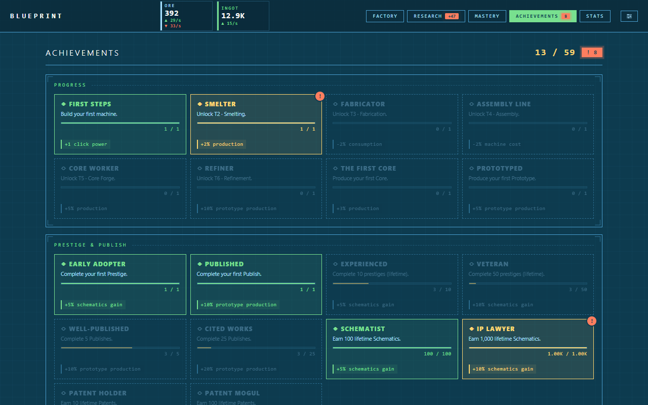 Screenshot 4 for Blueprint — An Incremental Factory