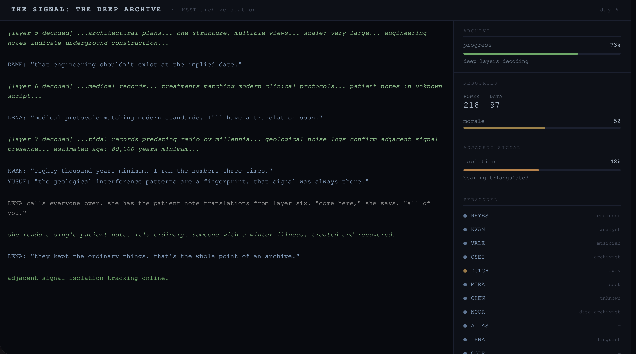Screenshot 3 for THE SIGNAL: DEEP ARCHIVE