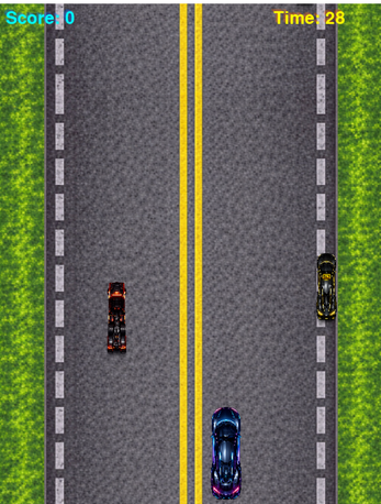 Neon Car Racing Game - Python Pygame by PyJu Game Studio