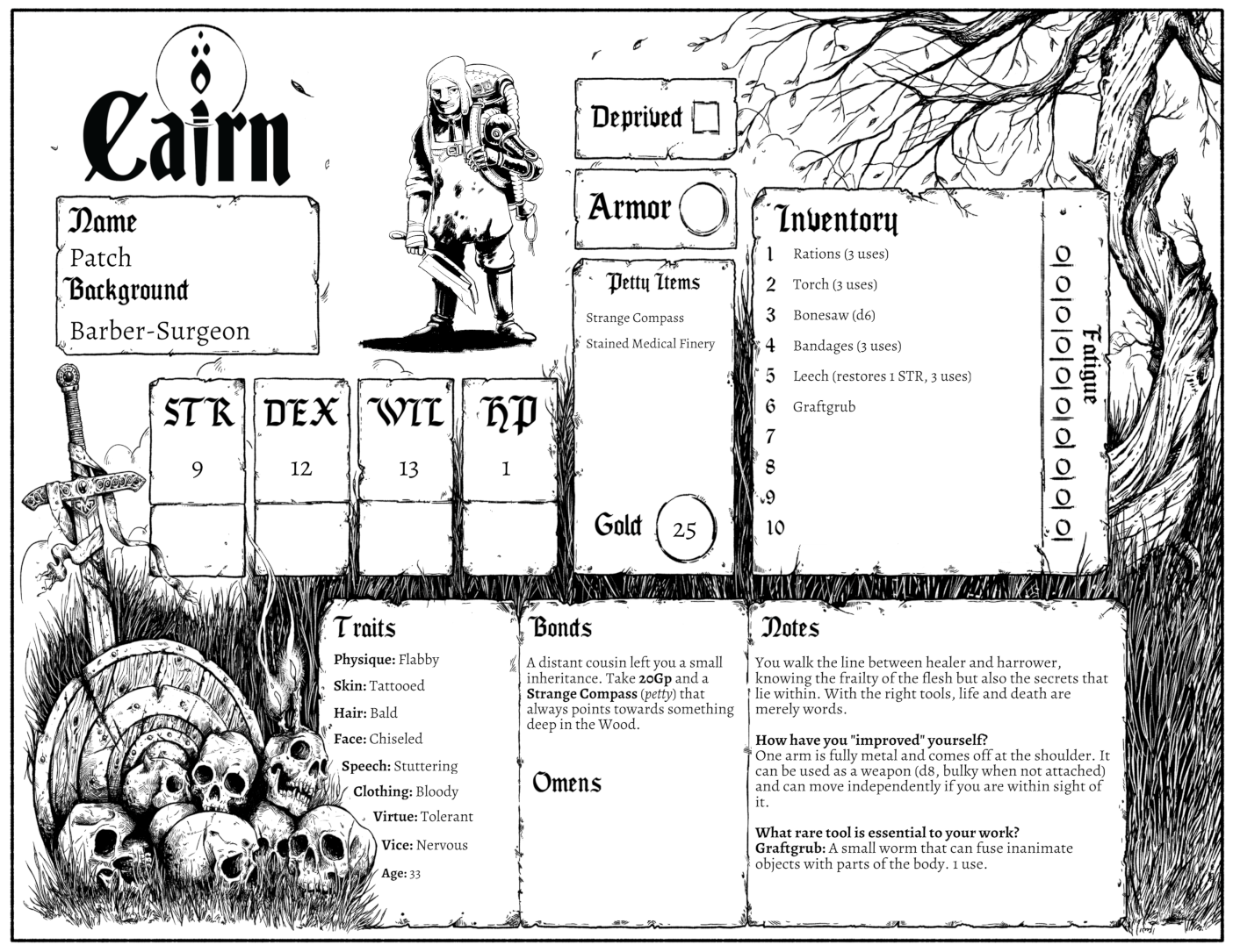 Screenshot 3 for Cairn 2nd Edition Pregens