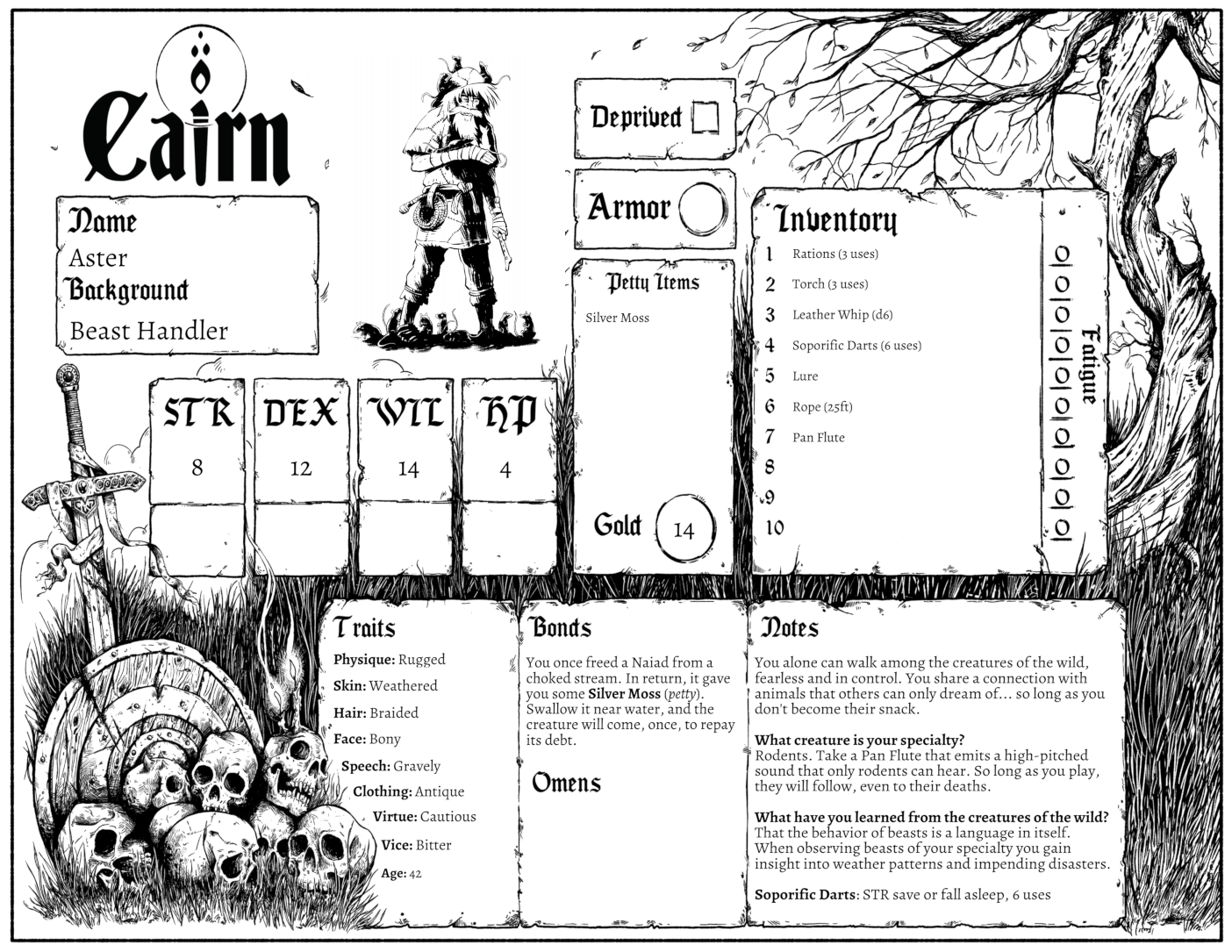 Screenshot 4 for Cairn 2nd Edition Pregens
