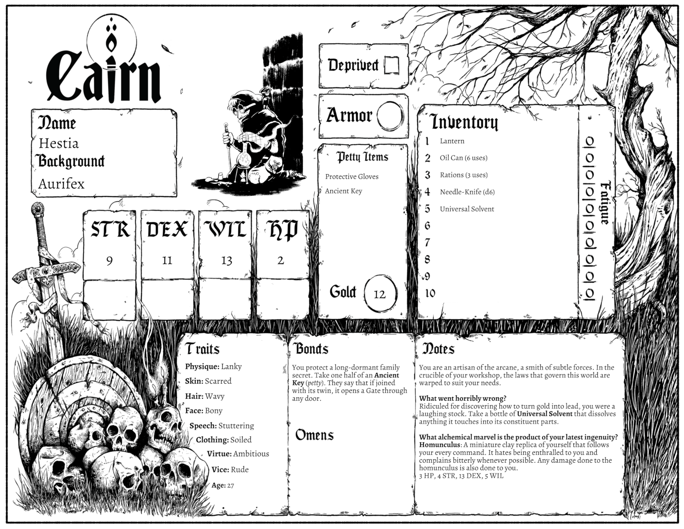 Screenshot 2 for Cairn 2nd Edition Pregens