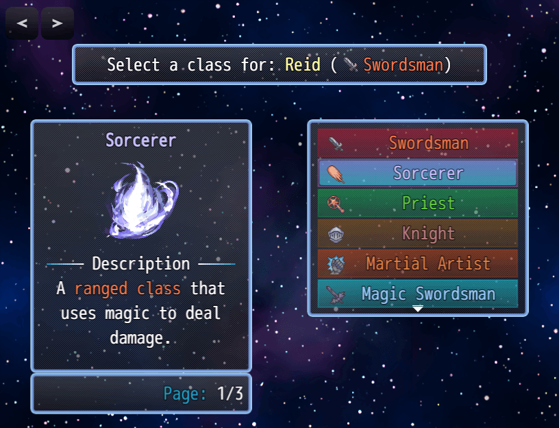 Screenshot 2 for [CGMZ] Class Manager for RPG Maker MZ