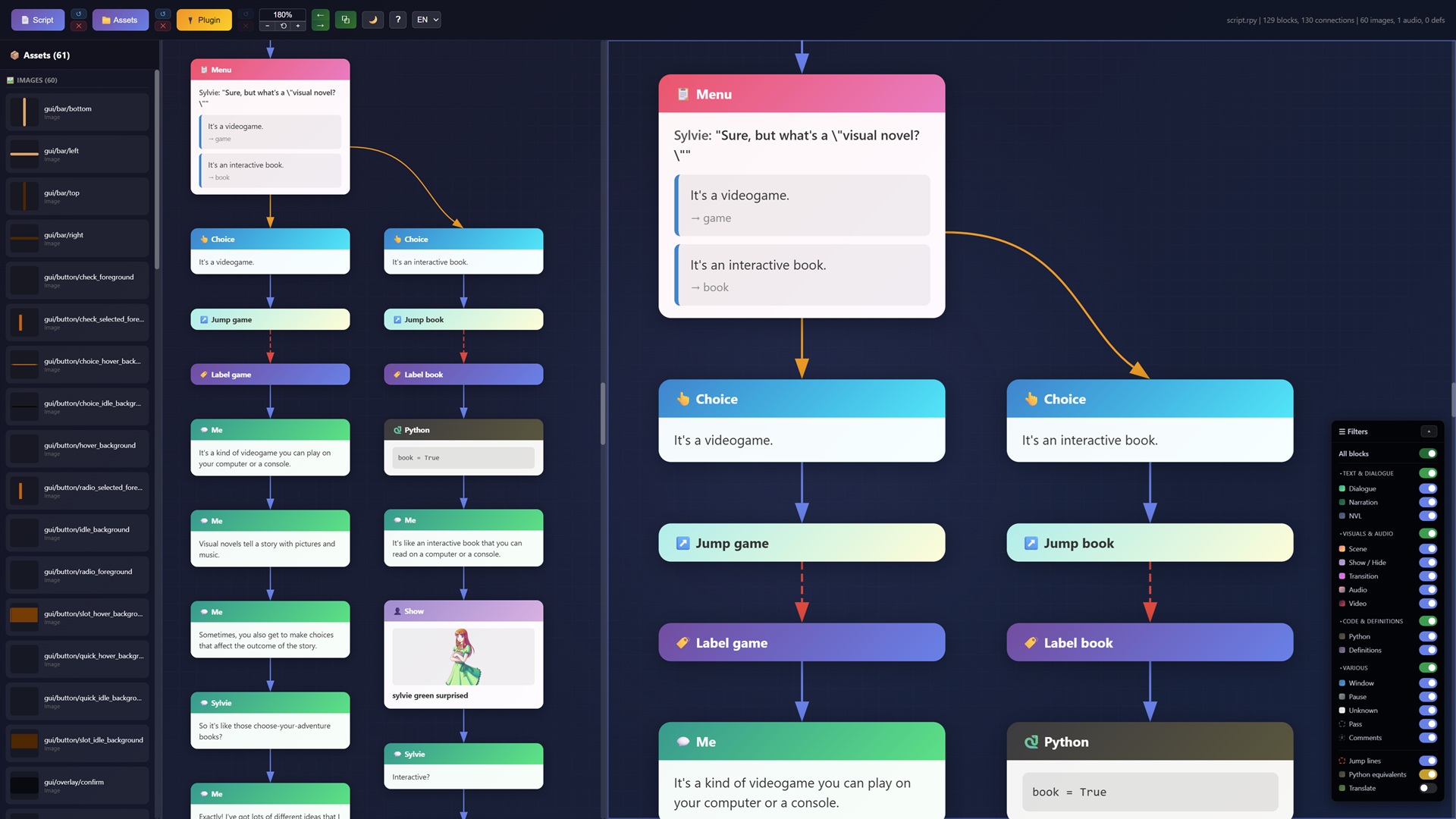 Screenshot 2 for RenPy Script Viewer