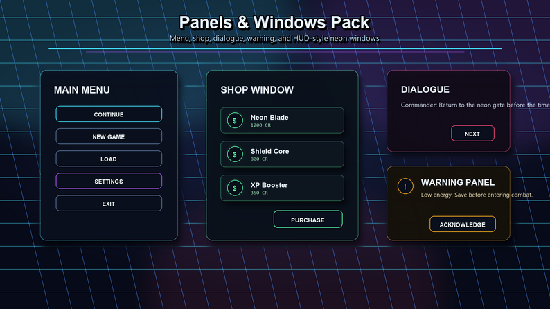 HTML5 Game UI System – Complete HUD, Menus & Interface Framework by ...