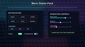 HTML5 Game UI System – Complete HUD, Menus & Interface Framework by ...