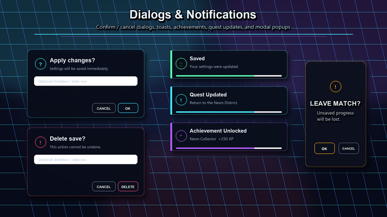 HTML5 Game UI System – Complete HUD, Menus & Interface Framework by ...