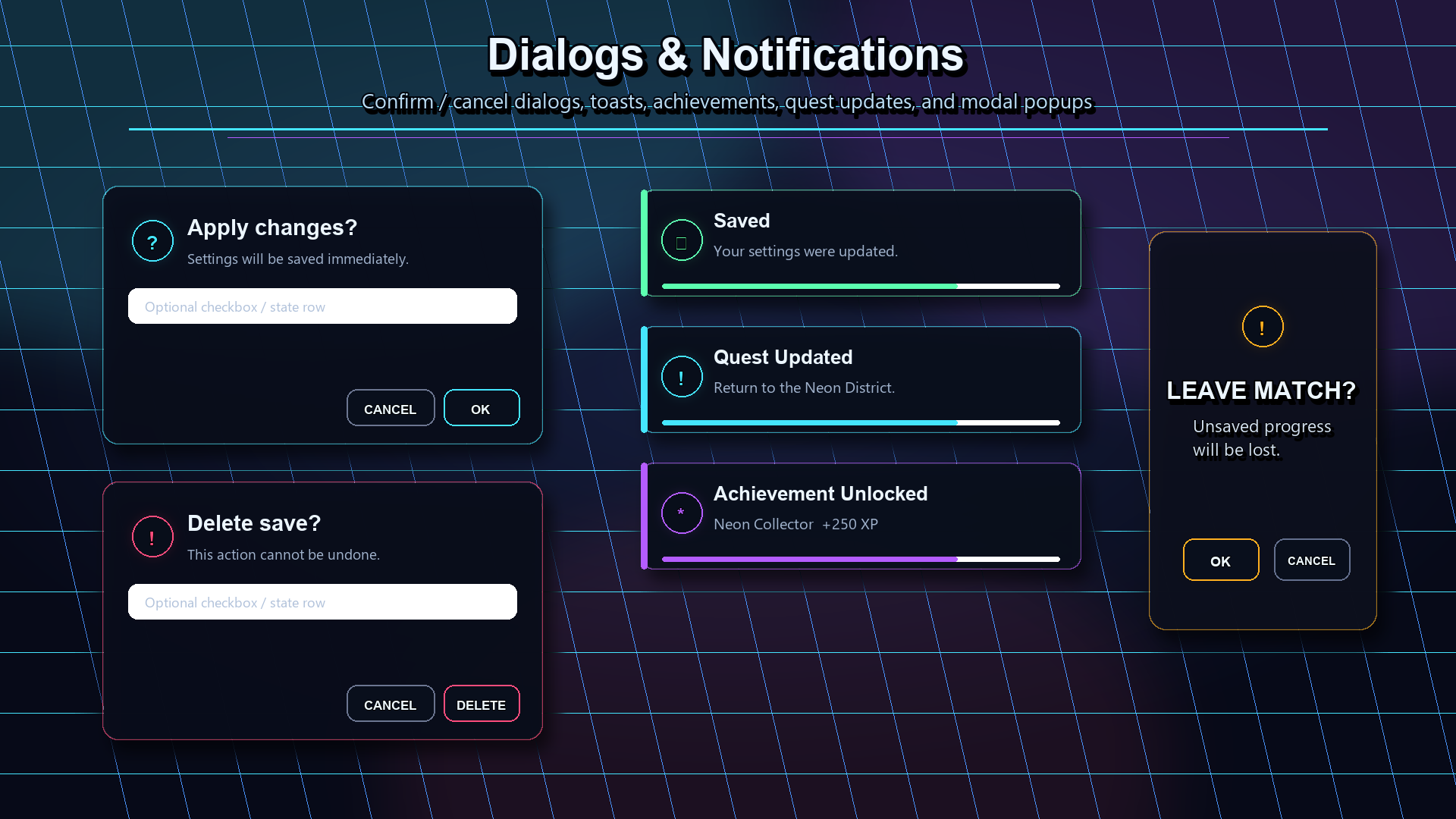 HTML5 Game UI System – Complete HUD, Menus & Interface Framework by ...