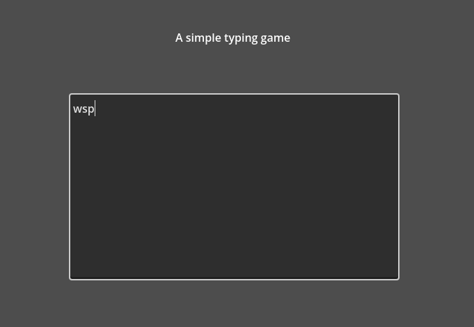 A simple typing game by sausagedogggggggg