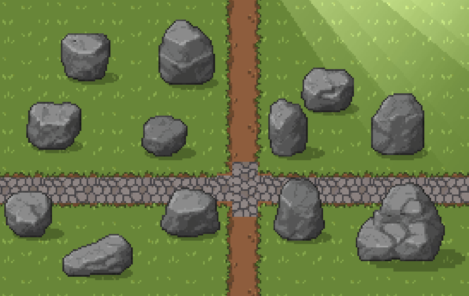 Forest Rocks Pack – Pixel Art (32x32, Top-Down) by MutterPixel Studio