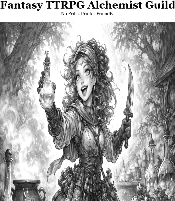 Fantasy TTRPG Alchemist Guild by Tolemykus