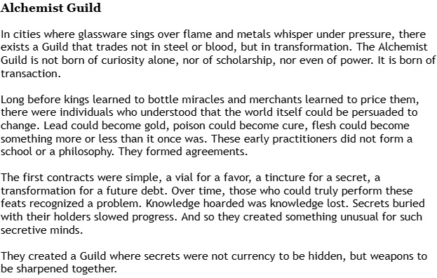 Fantasy TTRPG Alchemist Guild by Tolemykus